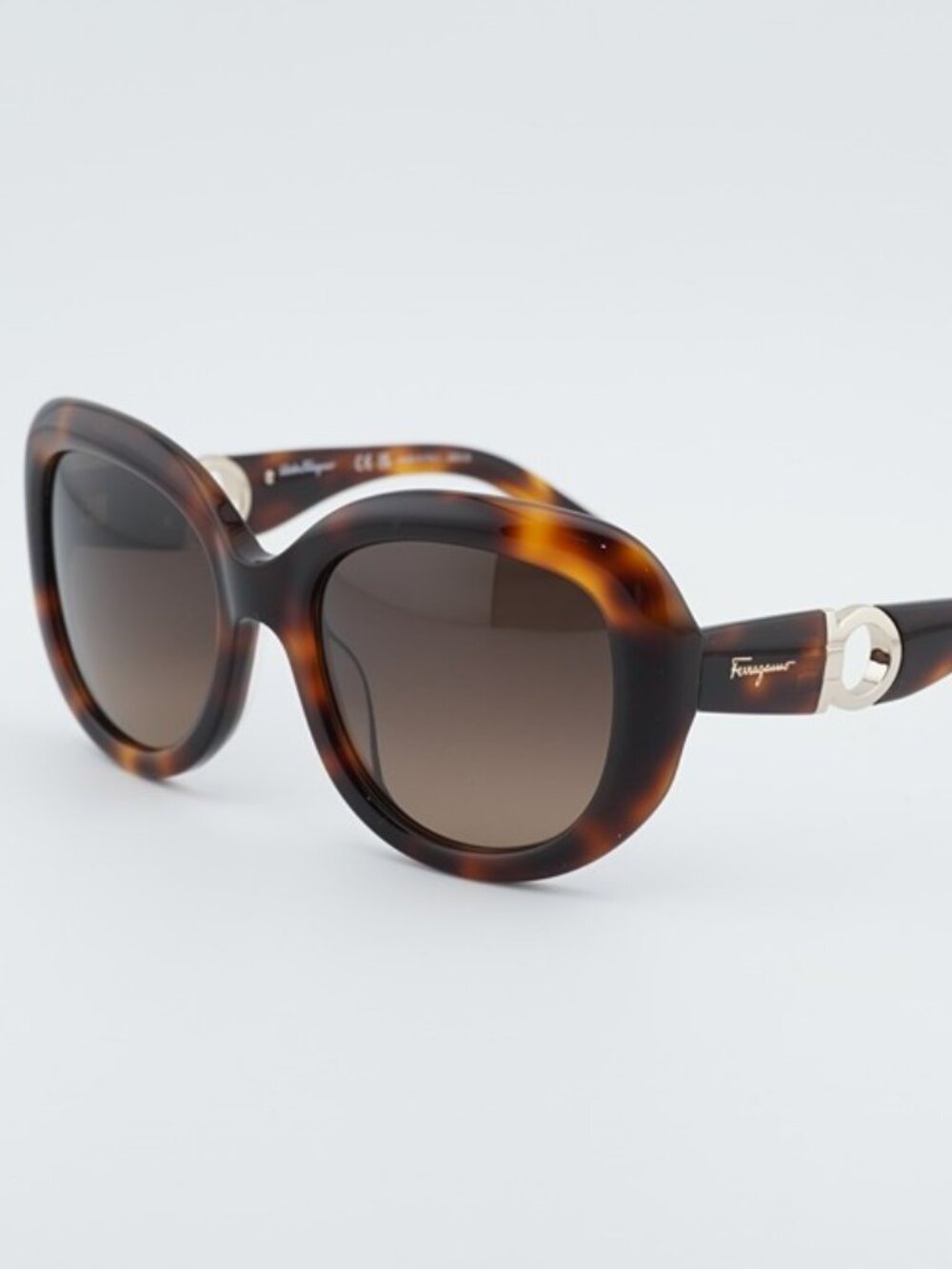 Salvatore Ferragamo SF727S 214 Sunglasses Havana Butterfly Frame
